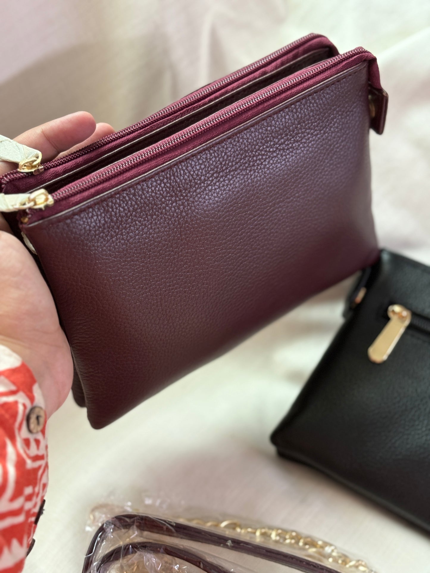Double Zip Crossbody Bag