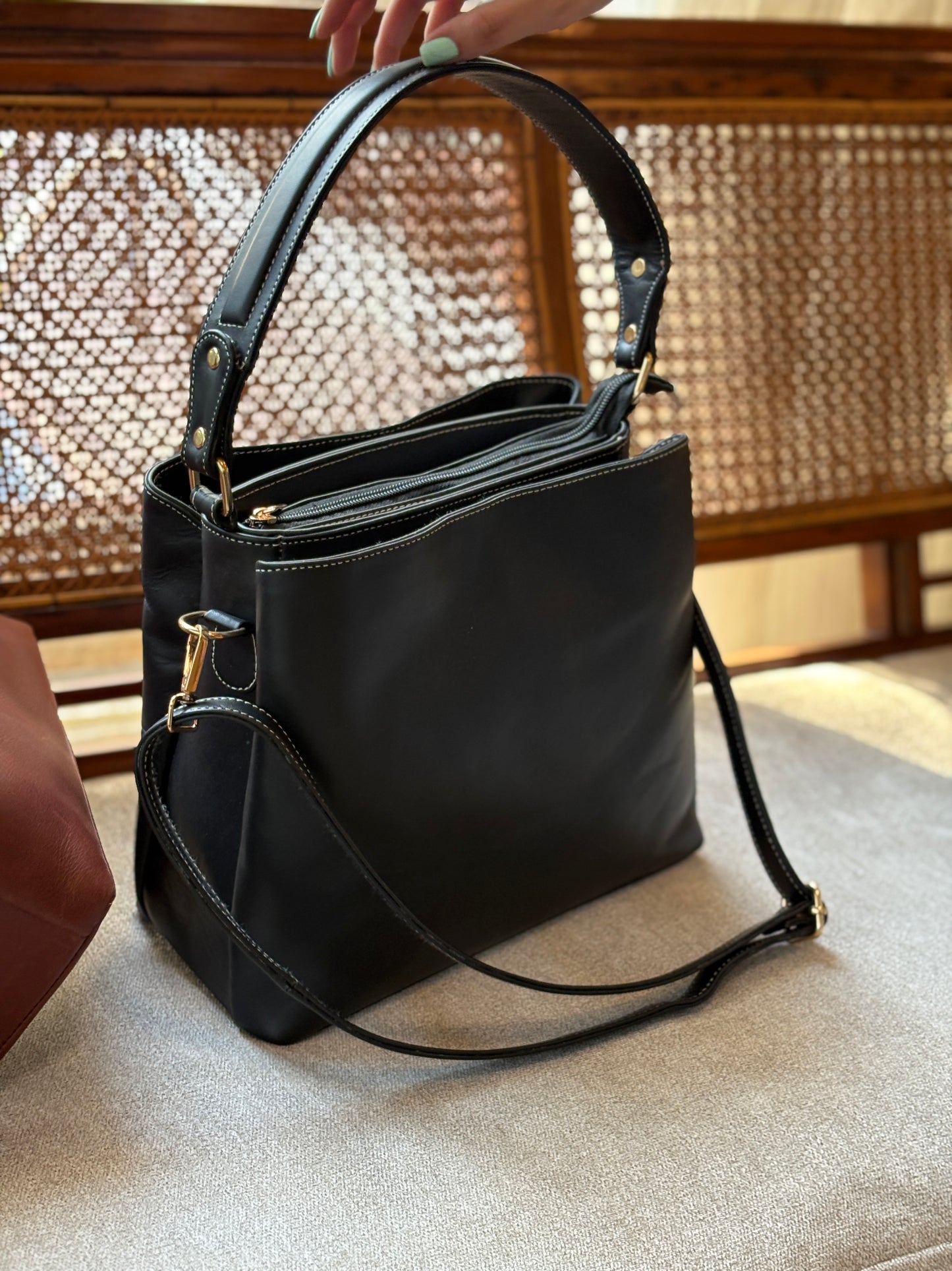 Tri-Section Handbag