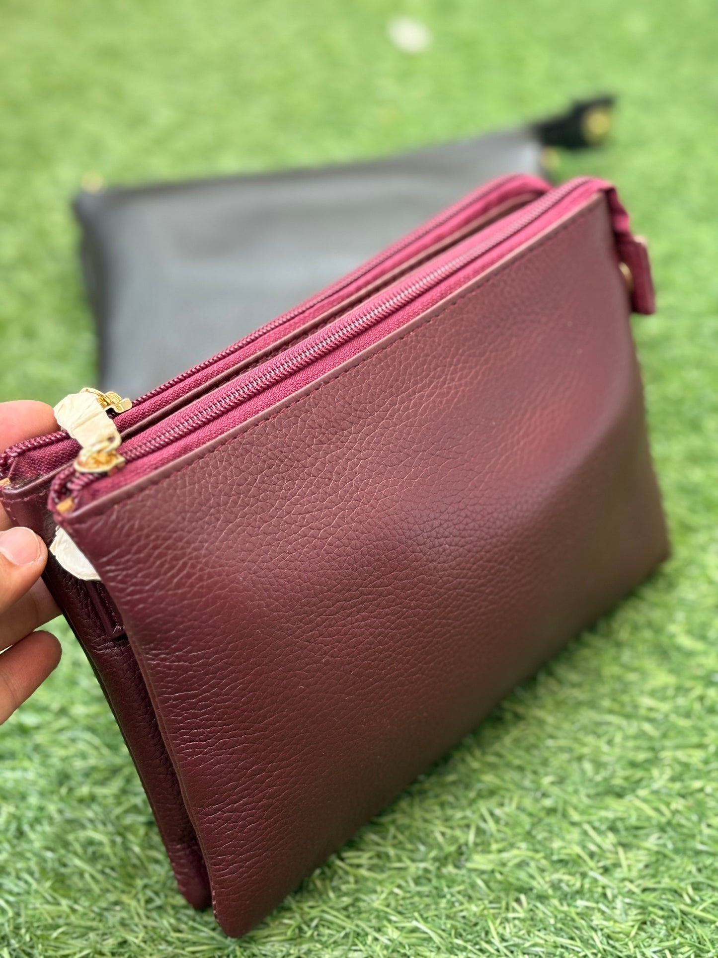 Double Zip Crossbody Bag