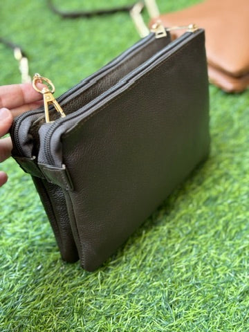 Double Zip Crossbody Bag