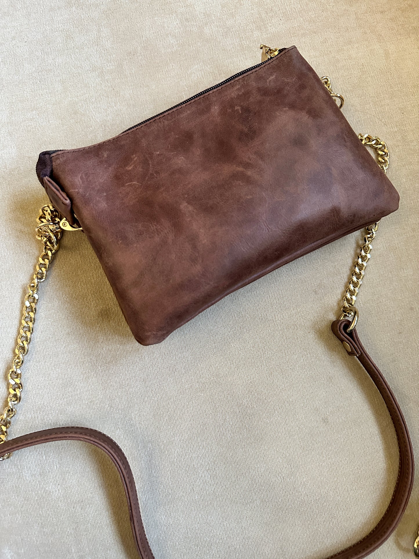 Double Zip Crossbody Bag