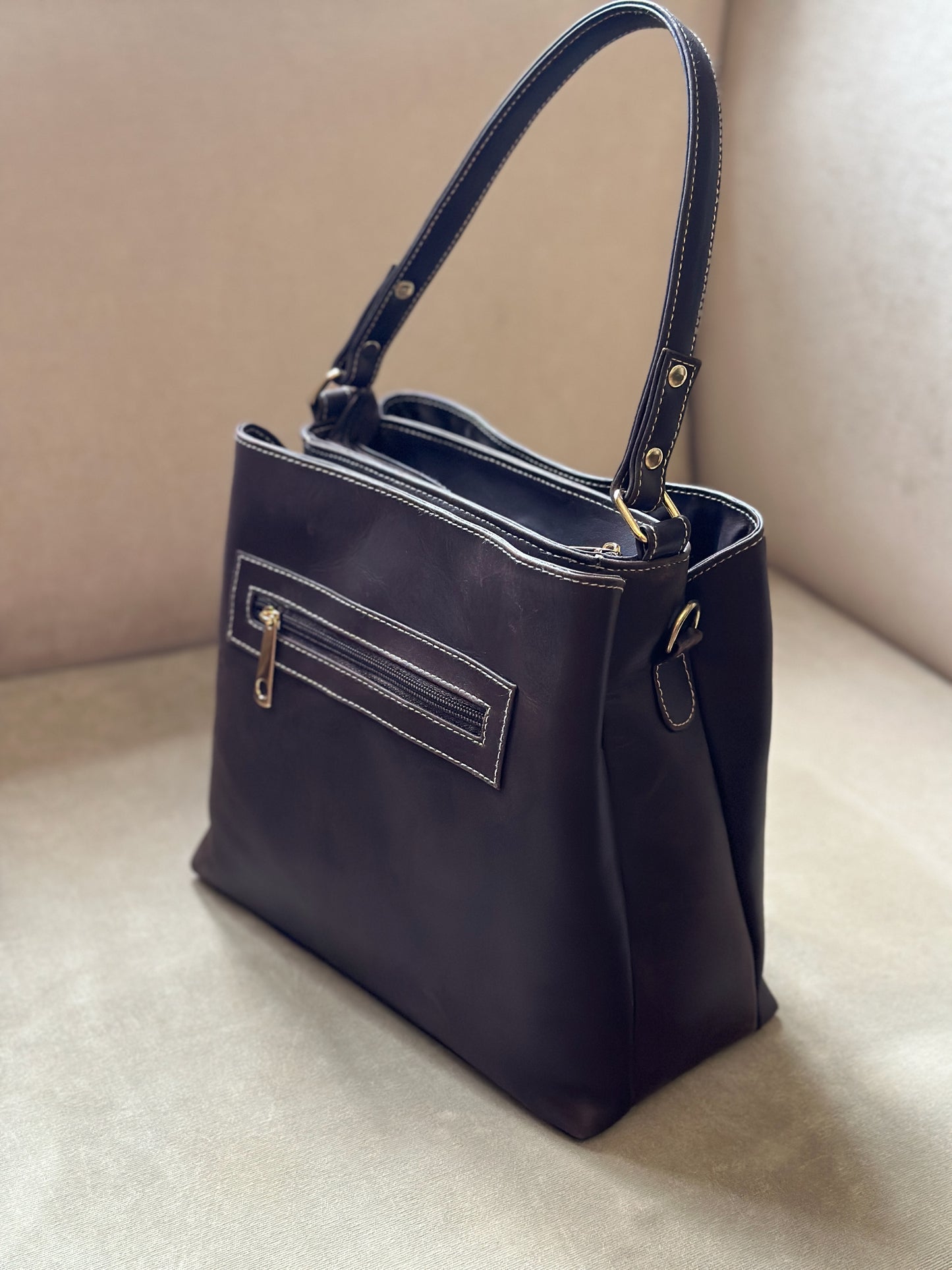 Tri-Section Handbag