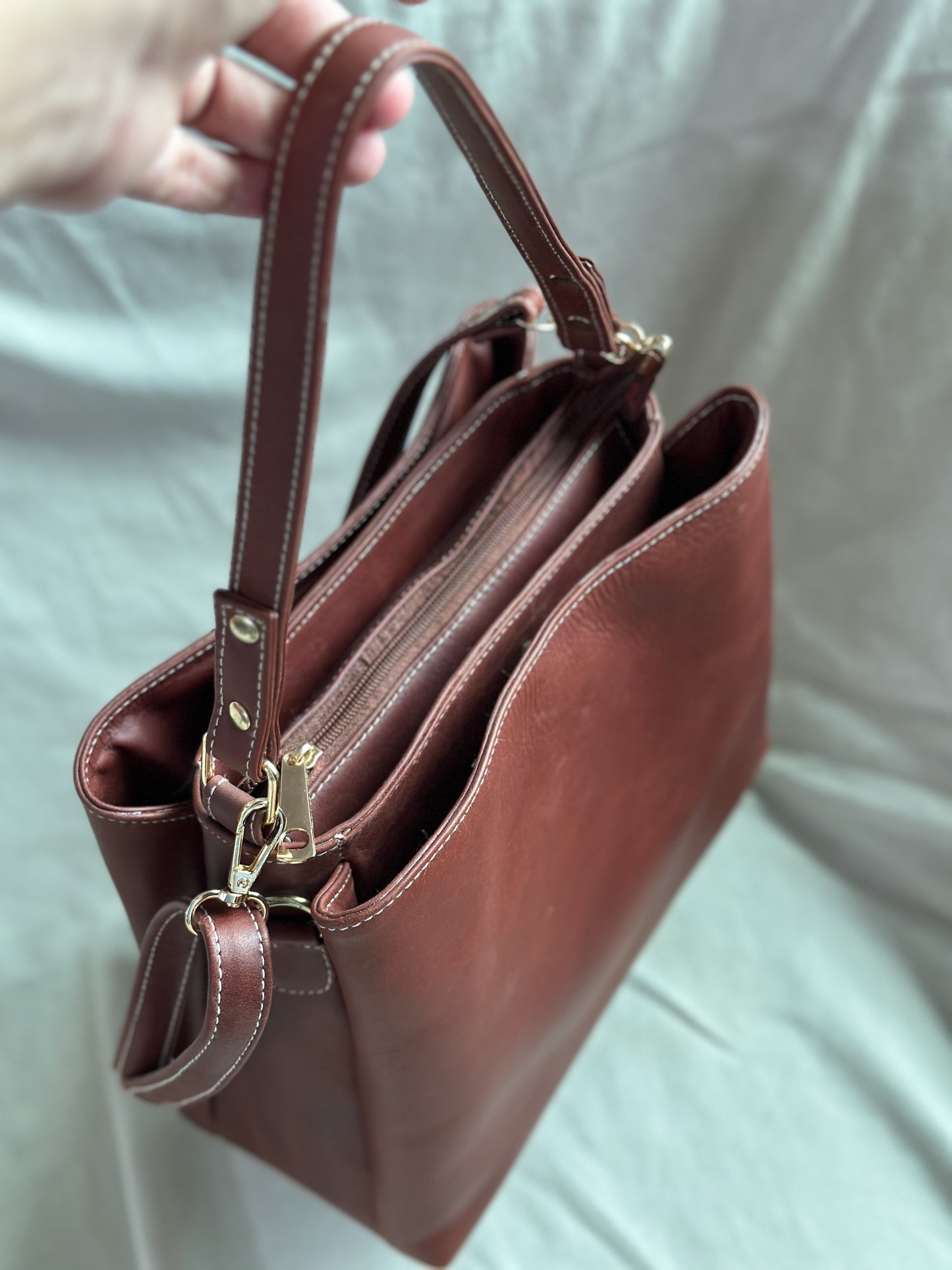 Tri-Section Handbag
