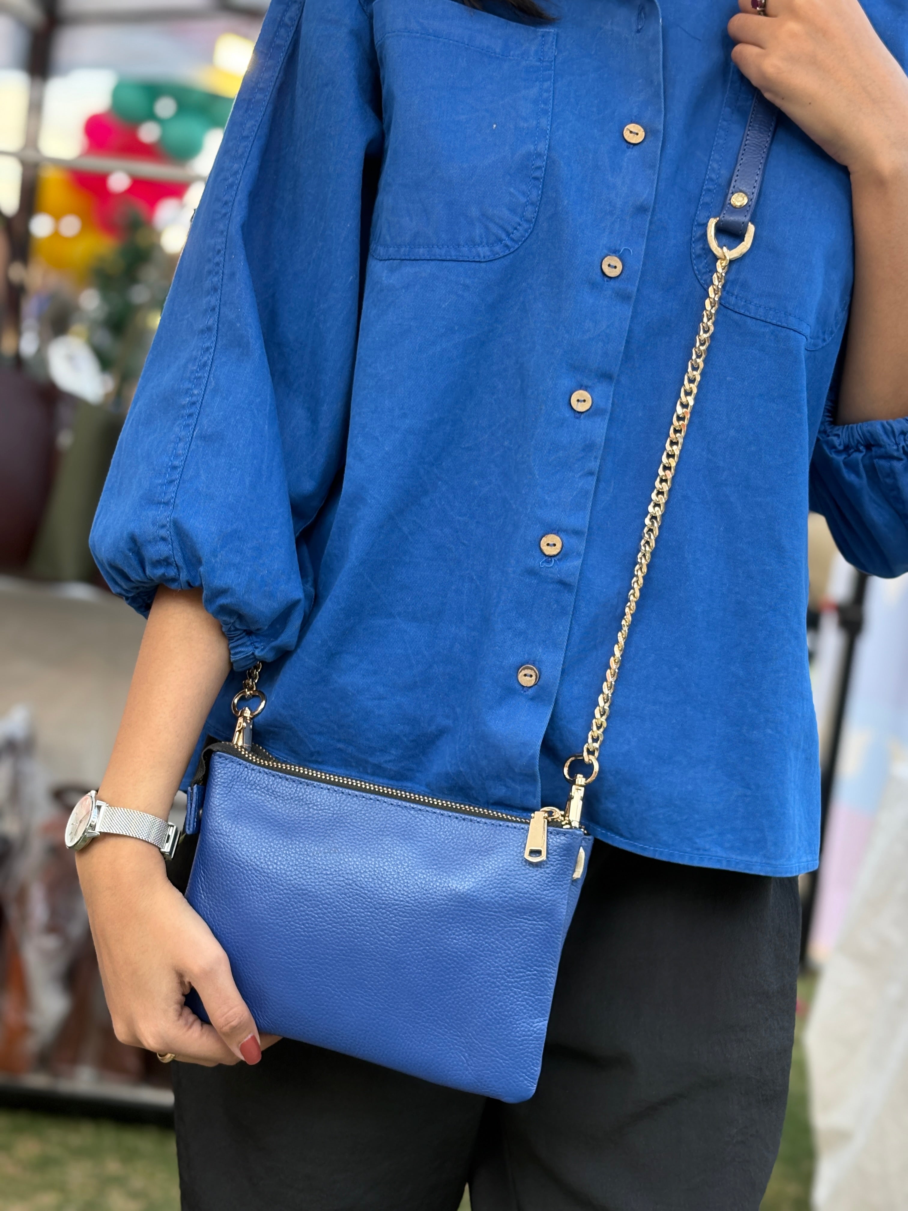 Double Zip Crossbody Bag