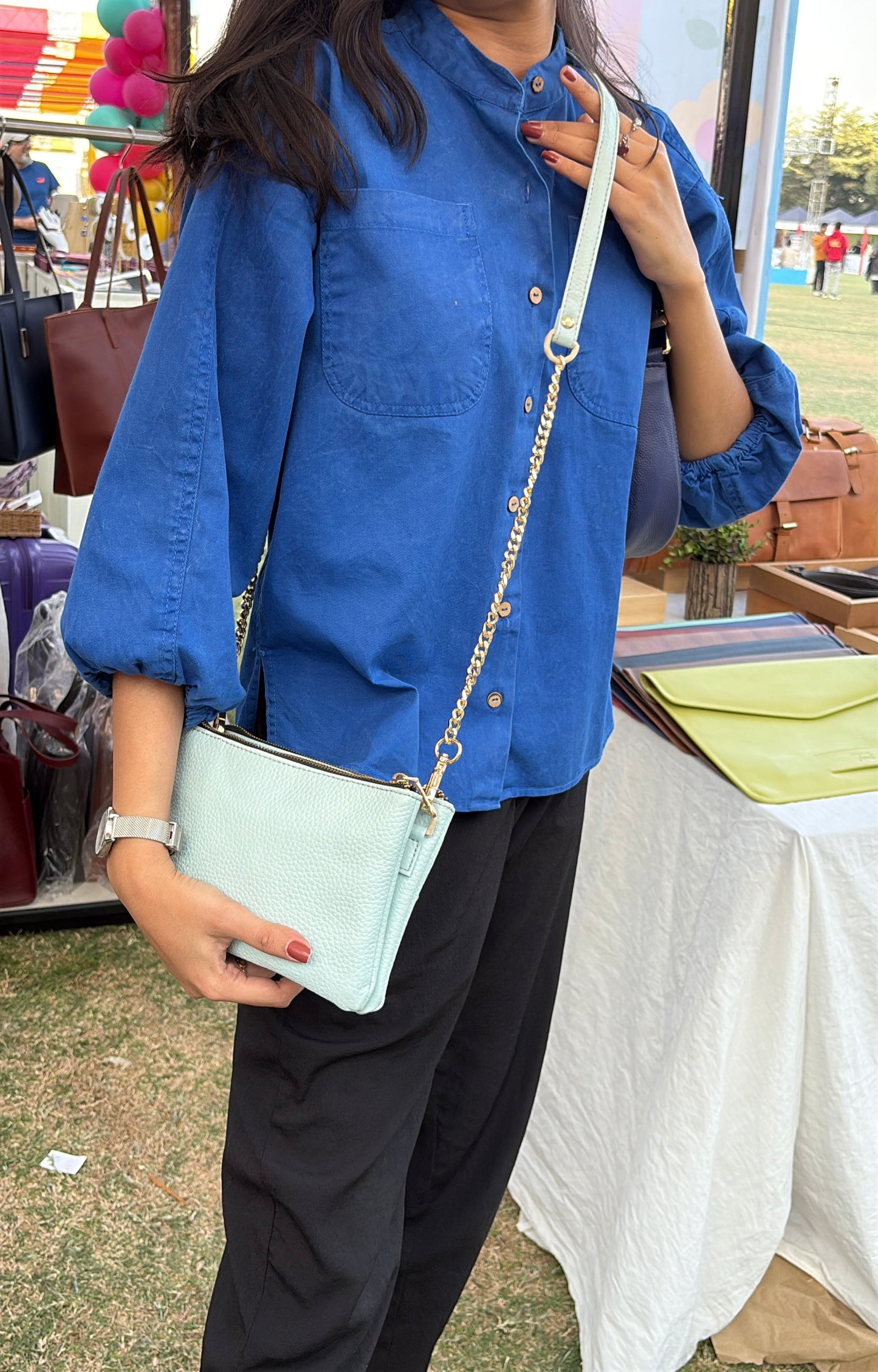 Double Zip Crossbody Bag