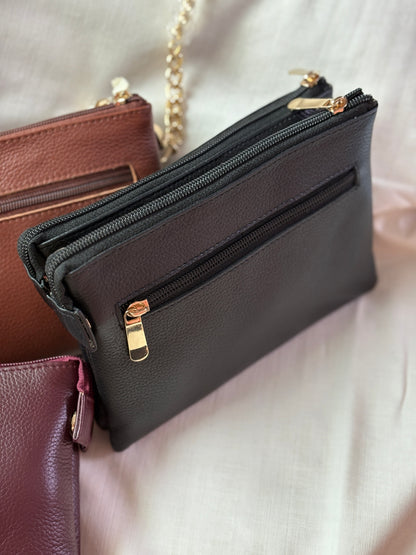 Double Zip Crossbody Bag