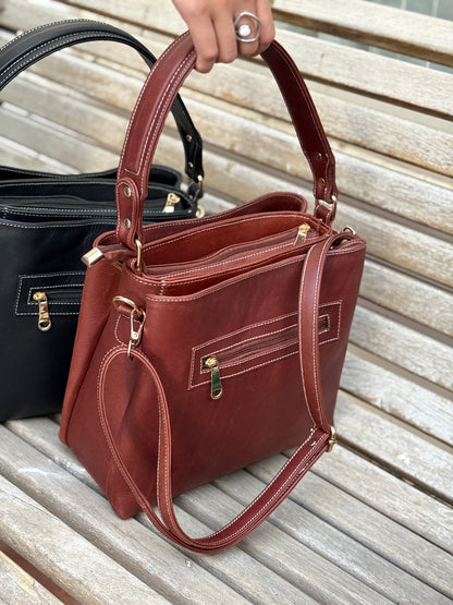 Tri-Section Handbag