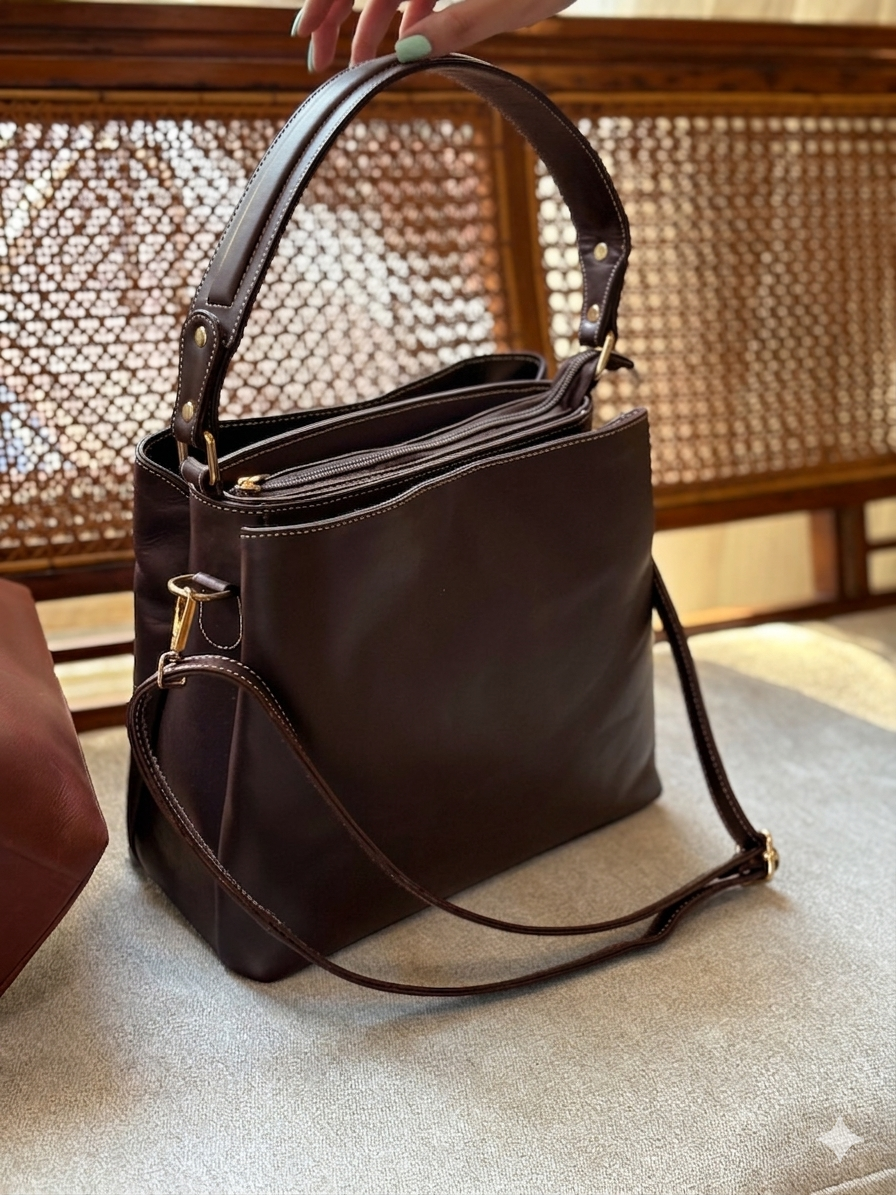 Tri-Section Handbag