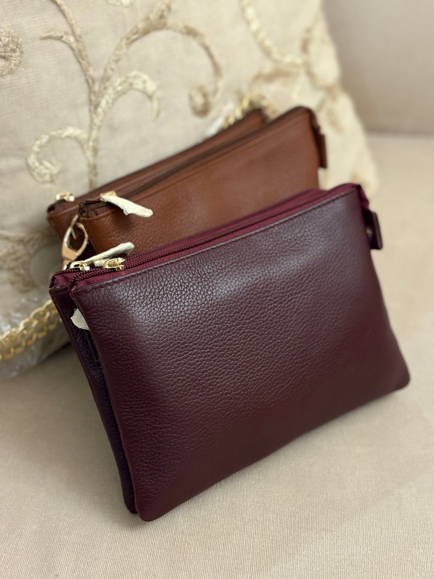 Double Zip Crossbody Bag