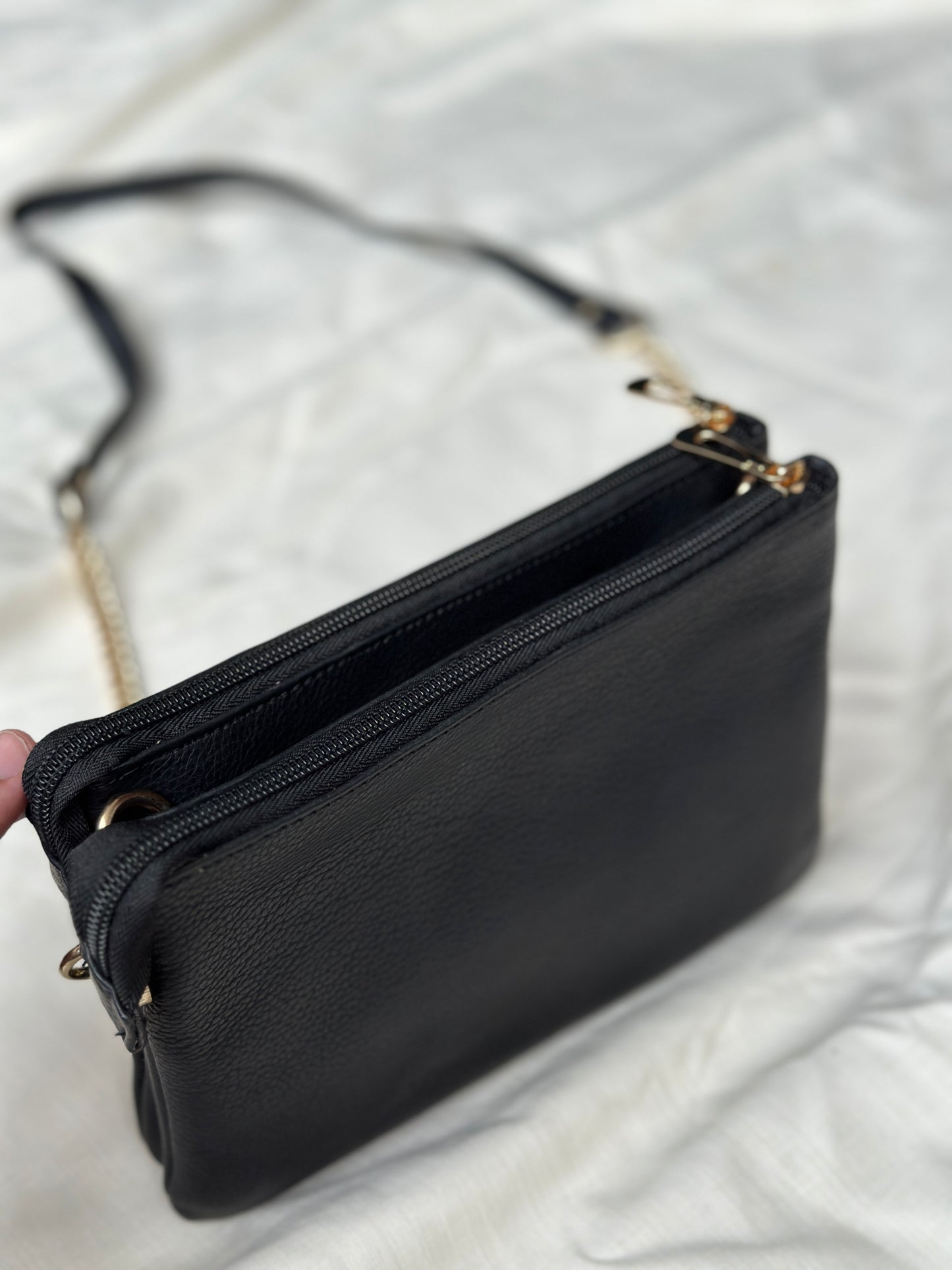 Double Zip Crossbody Bag