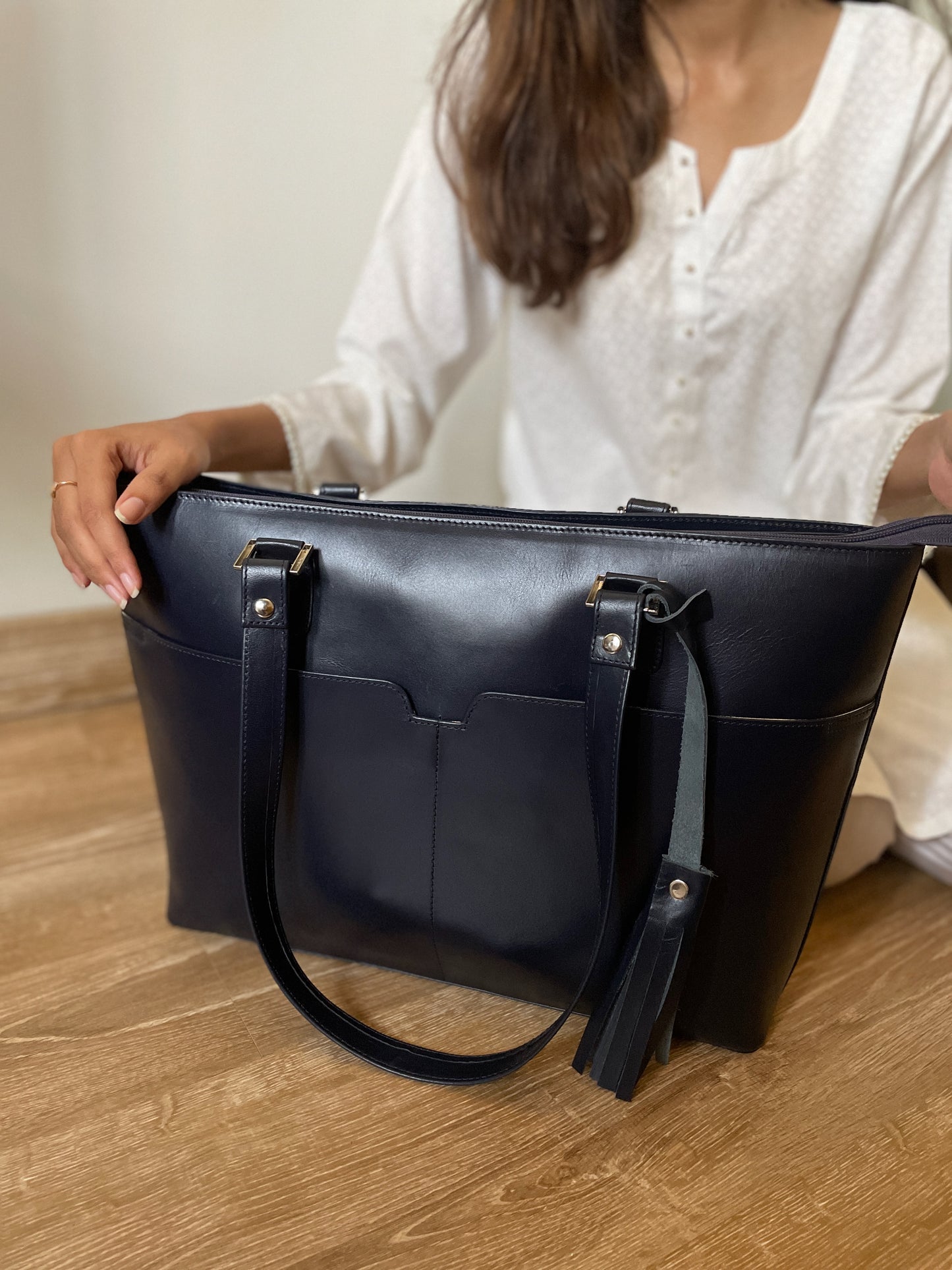 Zipper Tote Bag