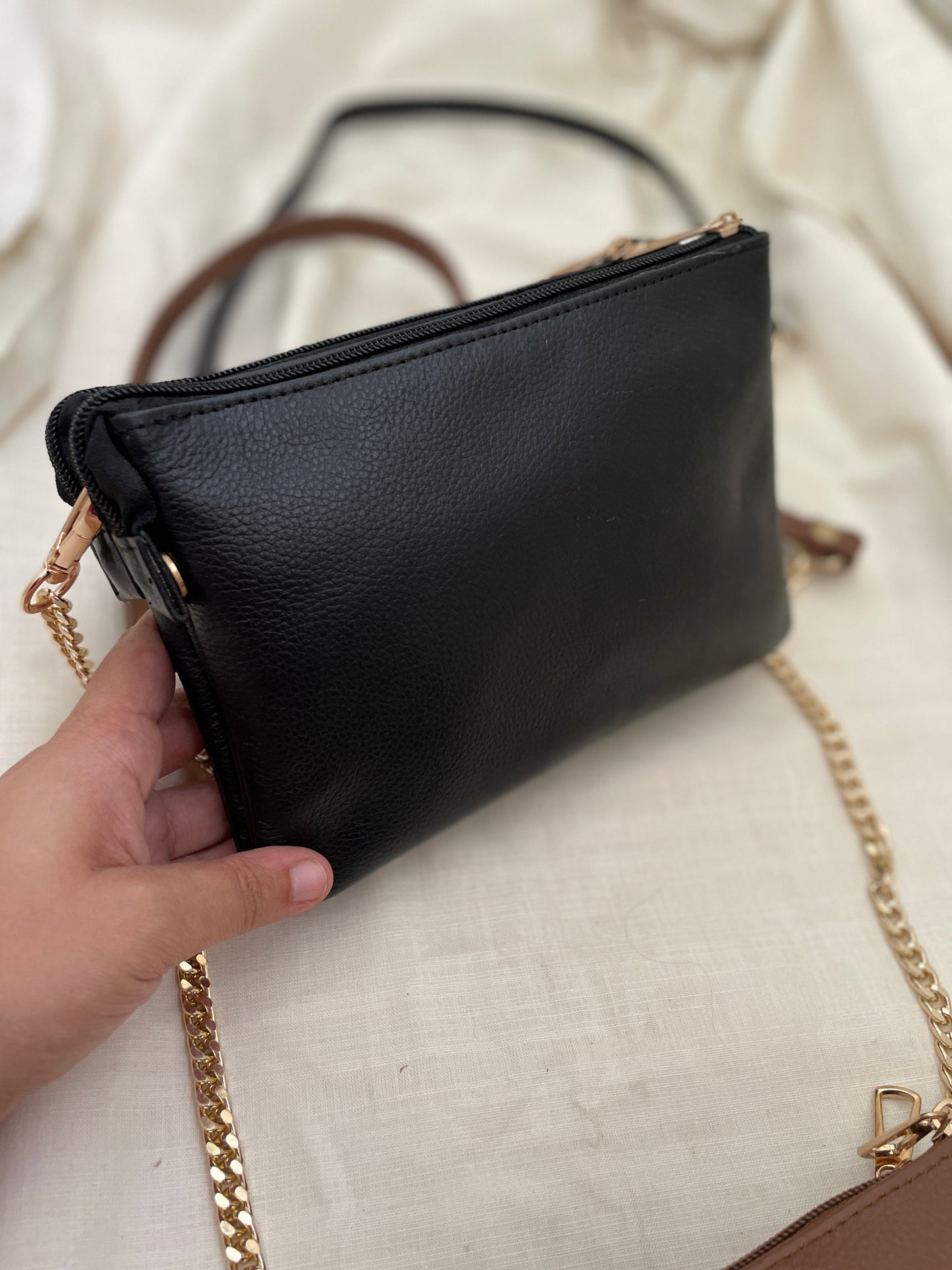 Double Zip Crossbody Bag