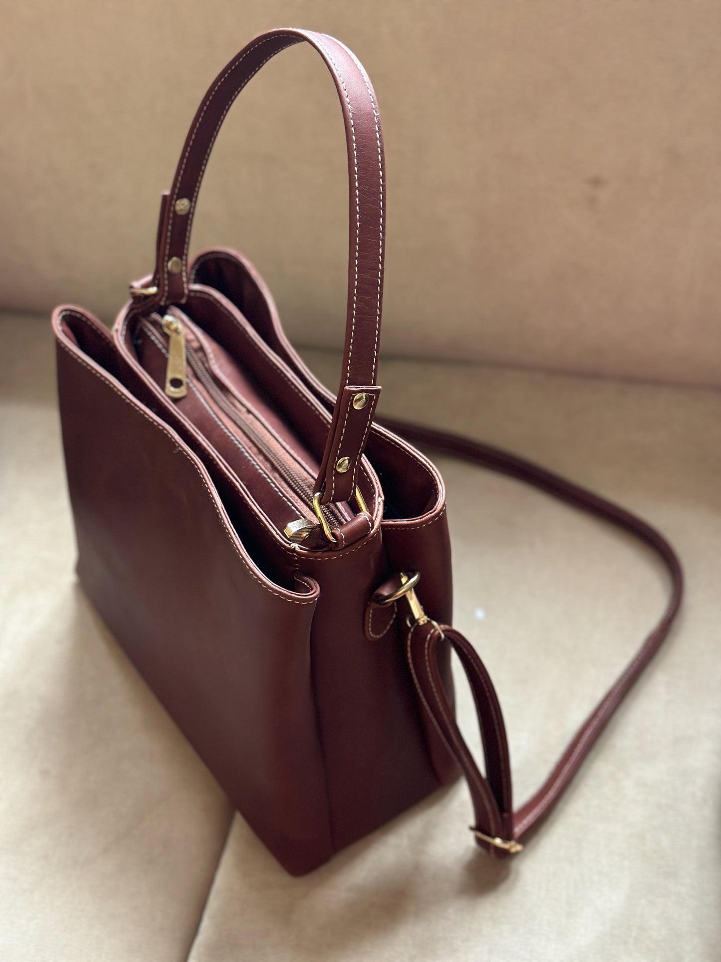 Tri-Section Handbag