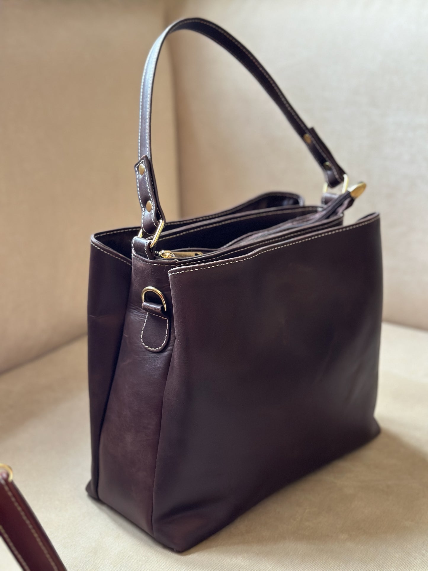 Tri-Section Handbag