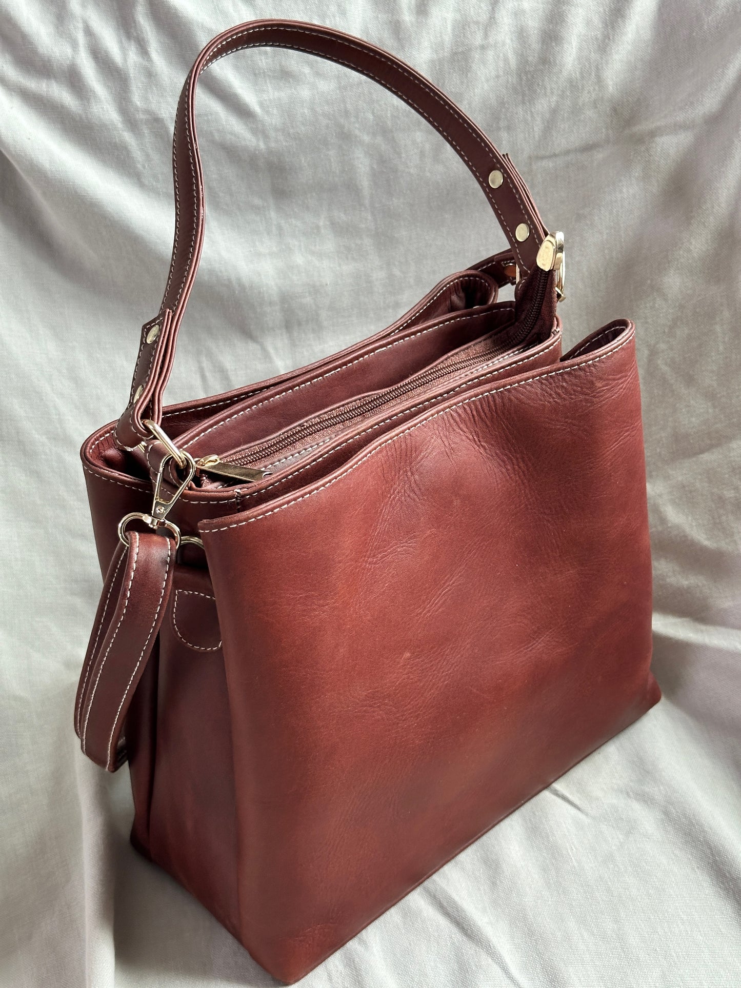 Tri-Section Handbag